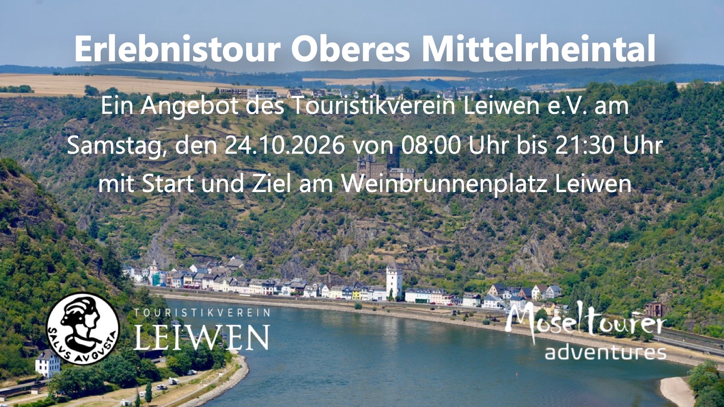 Erlebnistour 2026 – Oberes Mittelrheintal